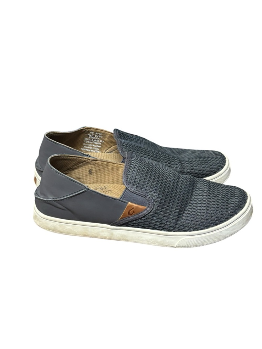 Olukai Women's Pehuea Pavement Grey Mesh Slip‎ On Sneakers Size 7.5